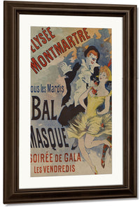 Elysee Montmatre Bal Masque By Jules Cheret Fine Art Print