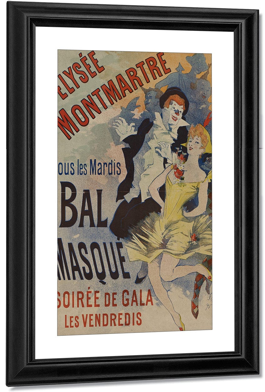 Elysee Montmatre Bal Masque By Jules Cheret Fine Art Print
