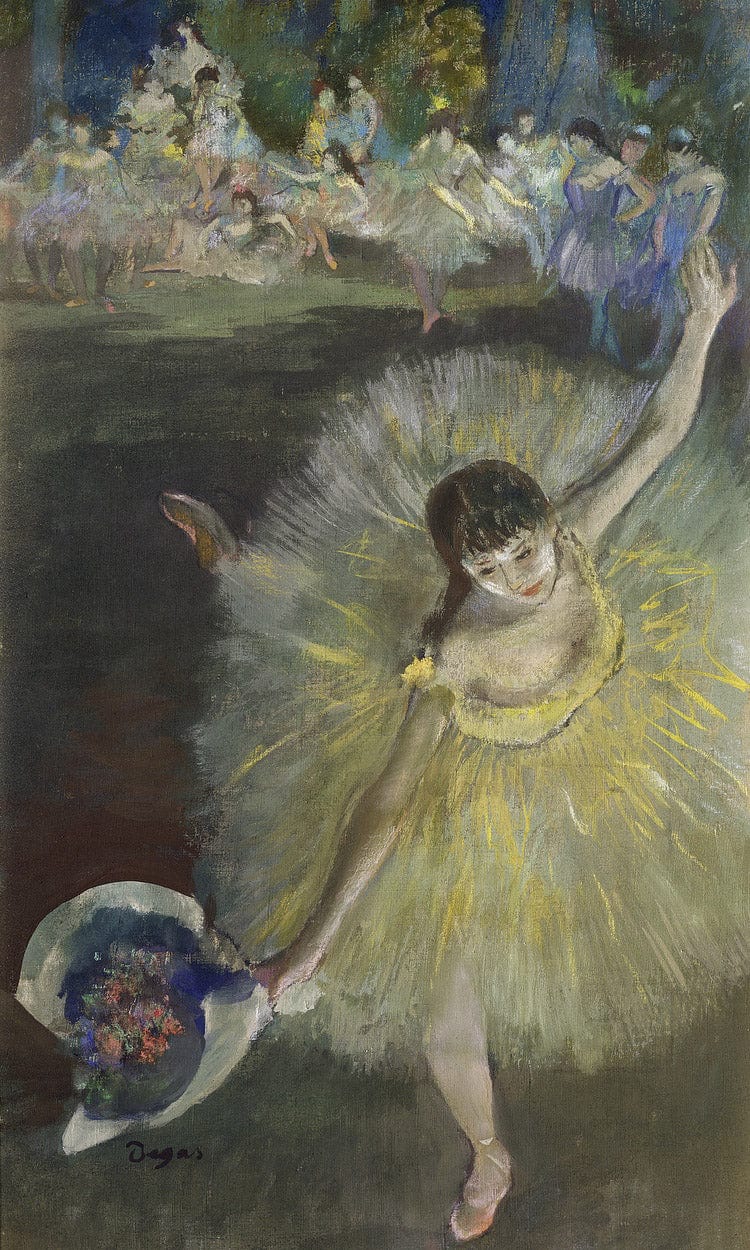 End Of An Arabesque By Edgar Degas Fine Art Print