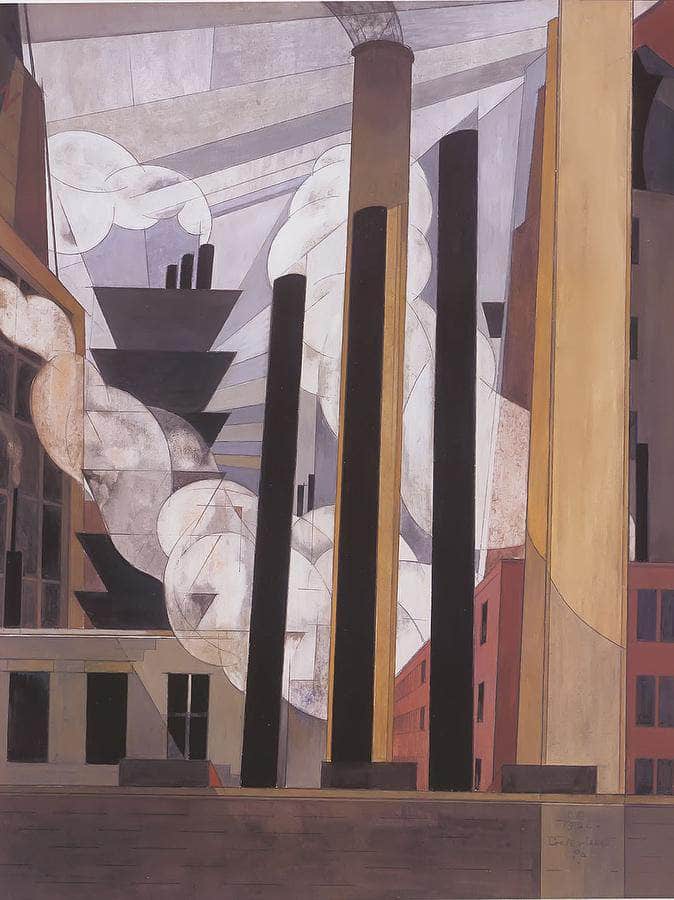 End Of The Parade Coatseville Pa By Charles Demuth Fine Art Print