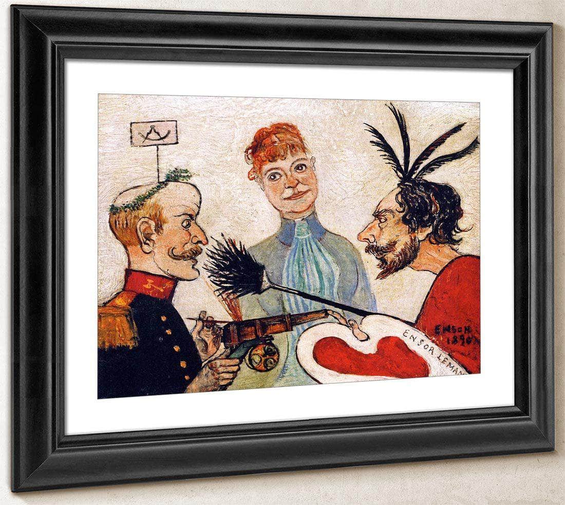 Ensor And Leman Discussing Painting By James Ensor Fine Art Print