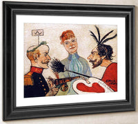 Ensor And Leman Discussing Painting By James Ensor Fine Art Print