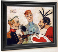 Ensor And Leman Discussing Painting By James Ensor Fine Art Print