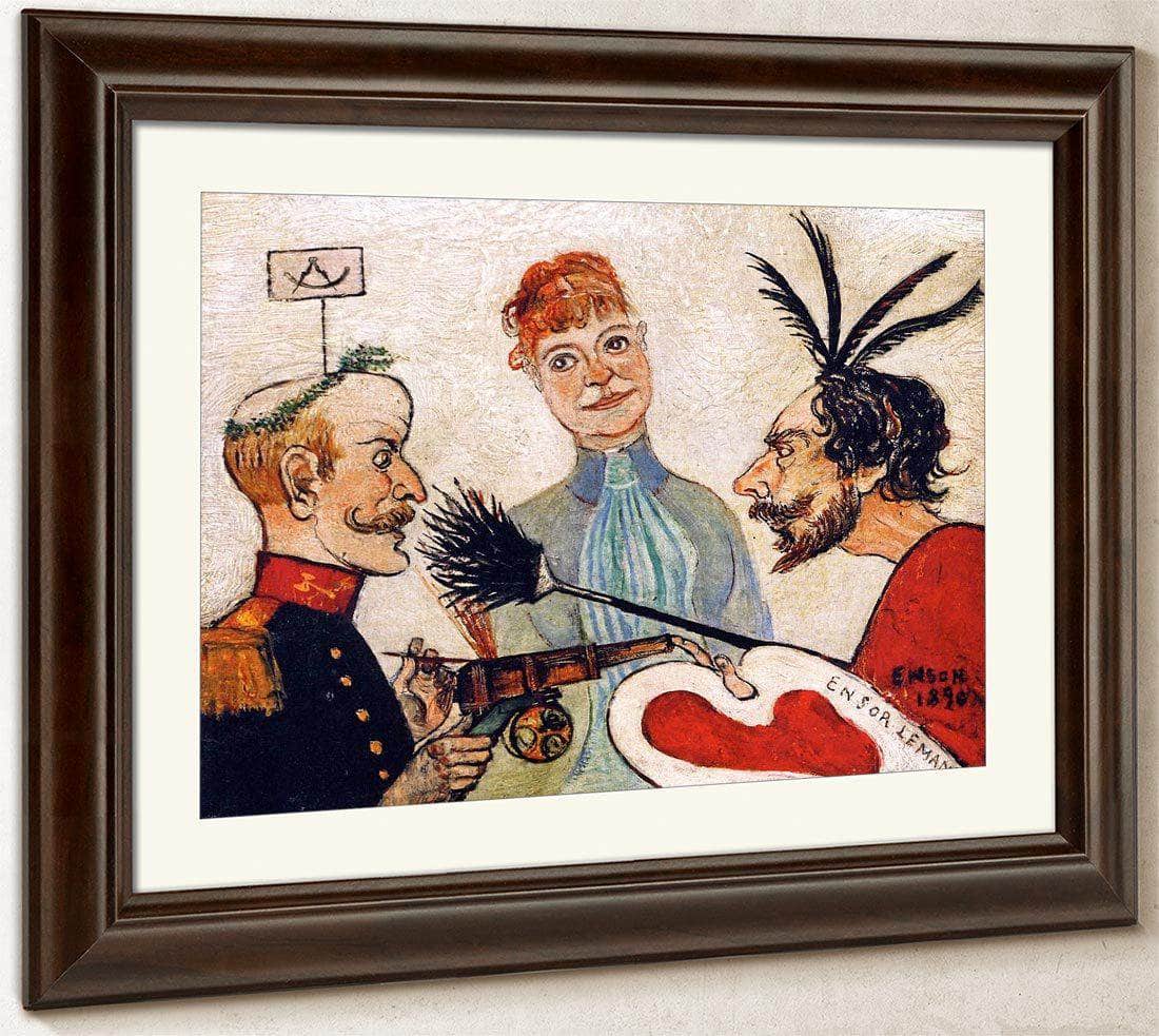 Ensor And Leman Discussing Painting By James Ensor Fine Art Print