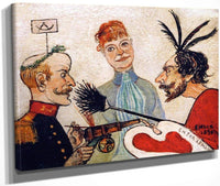 Ensor And Leman Discussing Painting By James Ensor Fine Art Print