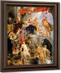 Enthroned Madonna With Child Encircled By Saints 2 By Peter Paul Rubens Fine Art Print
