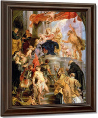 Enthroned Madonna With Child Encircled By Saints By Peter Paul Rubens Fine Art Print
