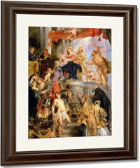 Enthroned Madonna With Child Encircled By Saints By Peter Paul Rubens Fine Art Print