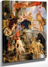 Enthroned Madonna With Child Encircled By Saints By Peter Paul Rubens Fine Art Print