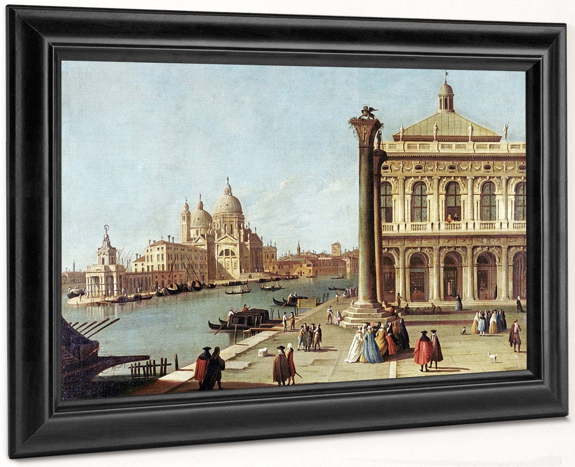 Entrance To Grand Canal Venice By Canaletto Fine Art Print