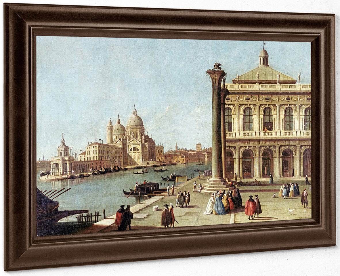 Entrance To Grand Canal Venice By Canaletto Fine Art Print