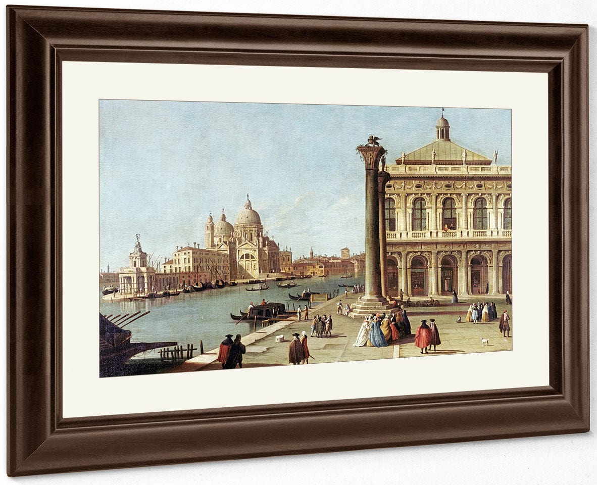 Entrance To Grand Canal Venice By Canaletto Fine Art Print