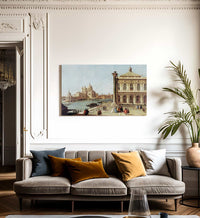 Entrance To Grand Canal Venice By Canaletto Fine Art Print