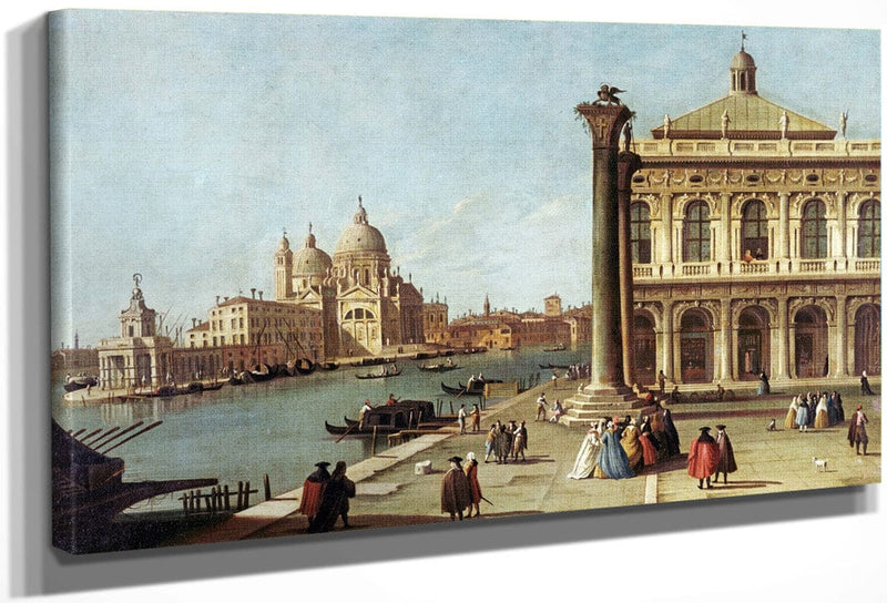 Entrance To Grand Canal Venice By Canaletto Fine Art Print