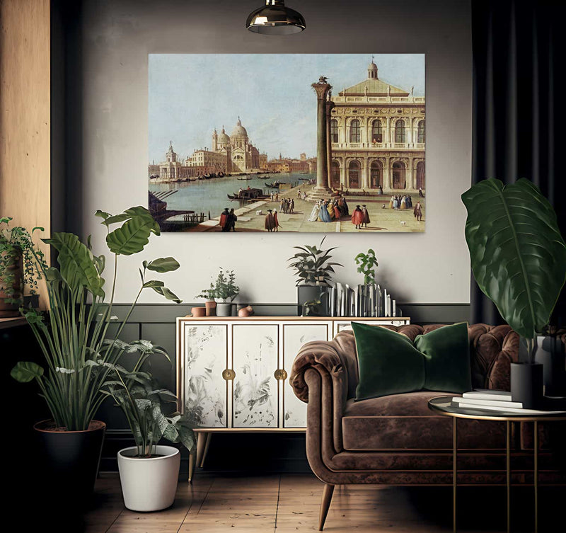 Entrance To Grand Canal Venice By Canaletto Fine Art Print