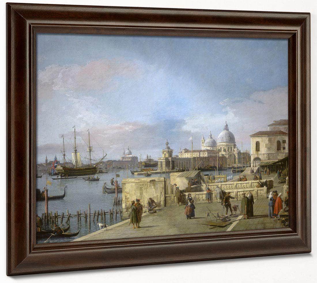 Entrance To The Grand Canal From The Molo Venice By Canaletto Fine Art Print