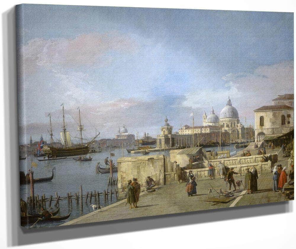 Entrance To The Grand Canal From The Molo Venice By Canaletto Fine Art Print