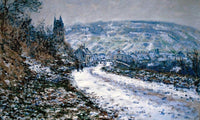 Entrance To The Village Of Vetheuil In Winter By Monet Claude Fine Art Print