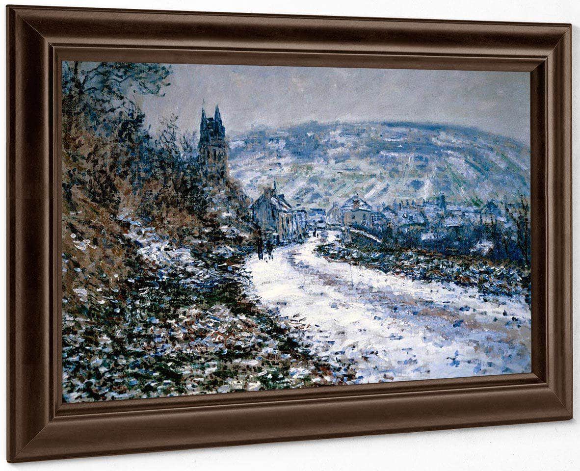 Entrance To The Village Of Vetheuil In Winter By Monet Claude Fine Art Print