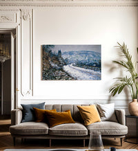 Entrance To The Village Of Vetheuil In Winter By Monet Claude Fine Art Print