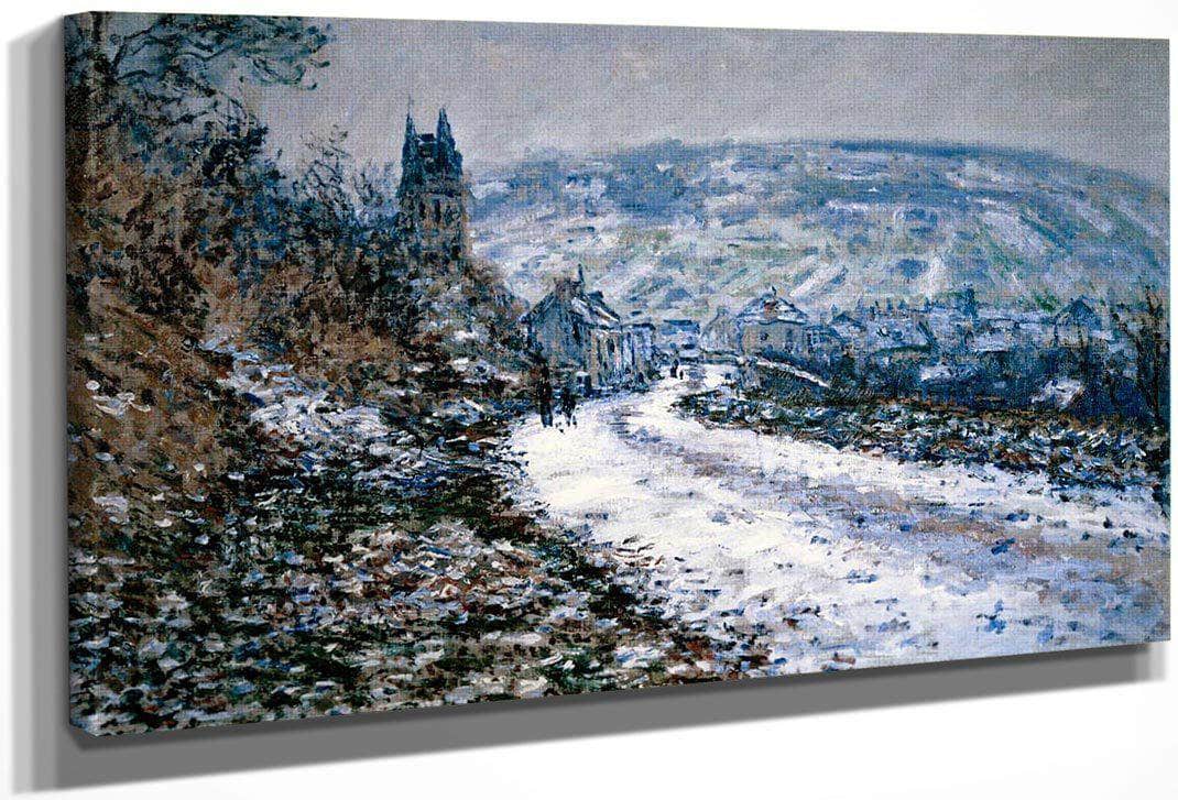 Entrance To The Village Of Vetheuil In Winter By Monet Claude Fine Art Print