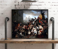 Episode Of The Belgian Revolution Painting Gustaf Wappers Canvas Art Fine Art Print