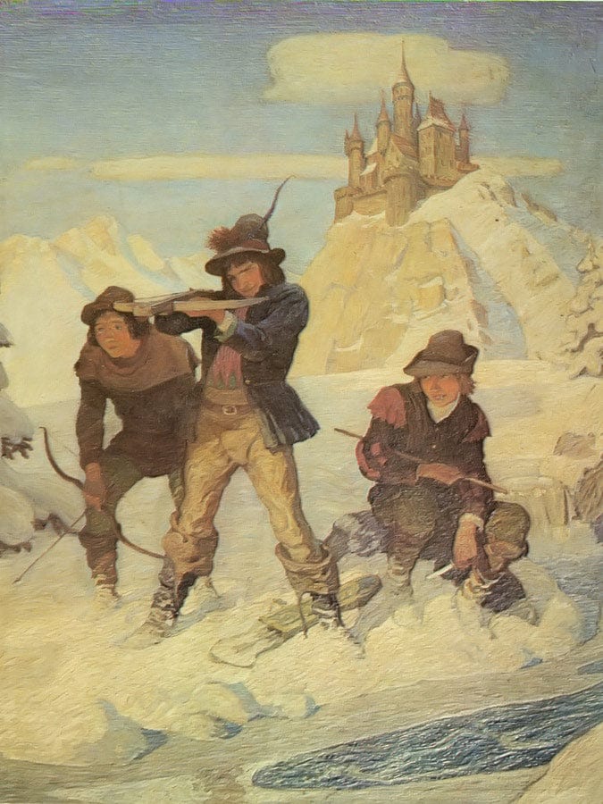 Eseldorf Was A Paradise For Us Boys By NC Wyeth Fine Art Print