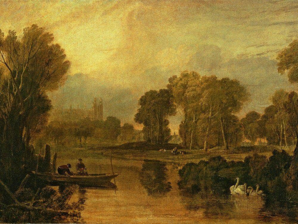 Eton College From The River Or The Thames At Eton By Joseph Mallord William Turner Fine Art Print