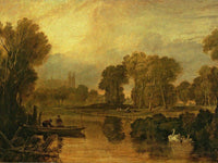 Eton College From The River Or The Thames At Eton By Joseph Mallord William Turner Fine Art Print