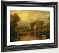Eton College From The River Or The Thames At Eton By Joseph Mallord William Turner Fine Art Print