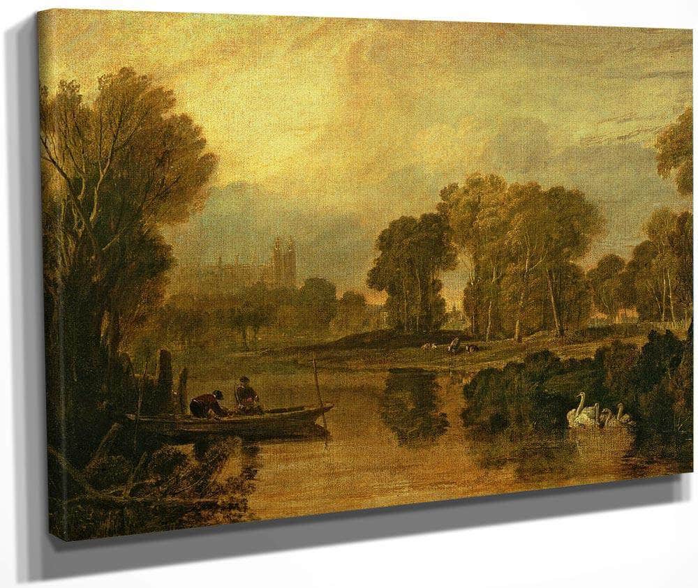 Eton College From The River Or The Thames At Eton By Joseph Mallord William Turner Fine Art Print