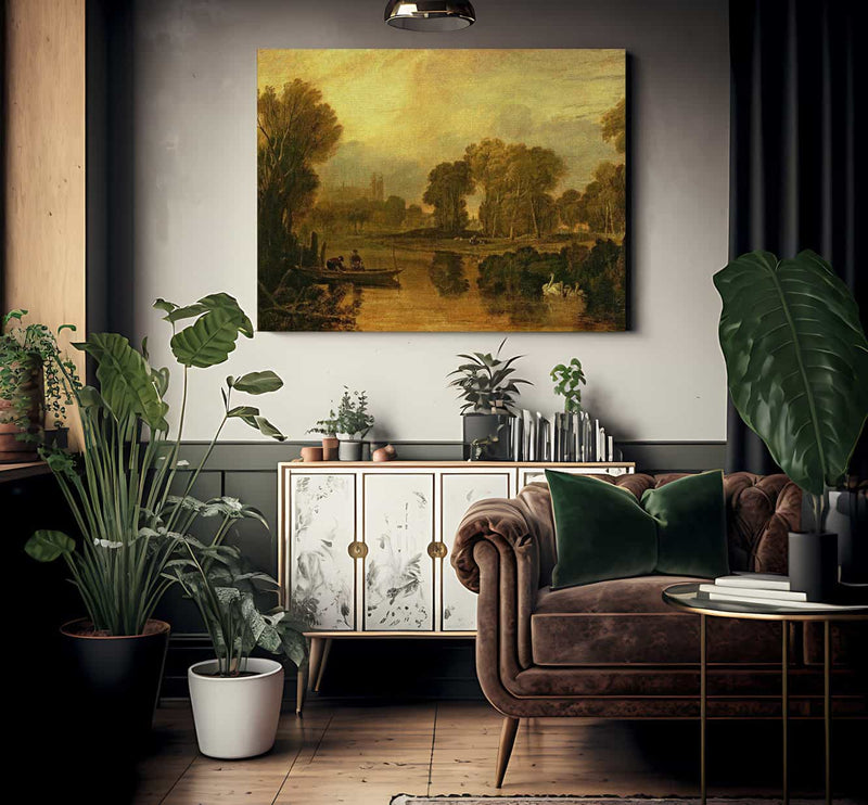 Eton College From The River Or The Thames At Eton By Joseph Mallord William Turner Fine Art Print