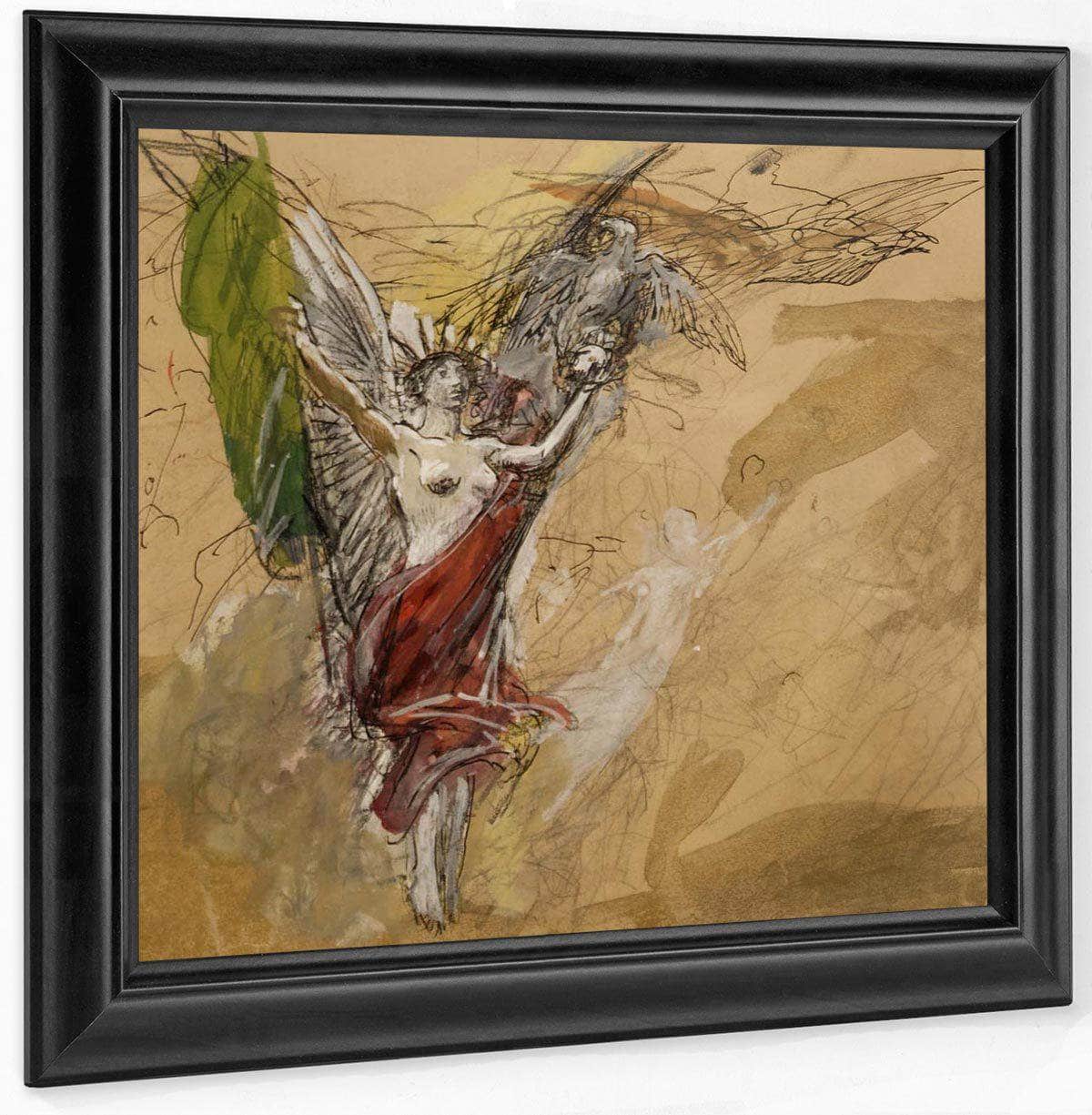 Etude De Figures Volantes 01 By Luc Olivier Merson Fine Art Print