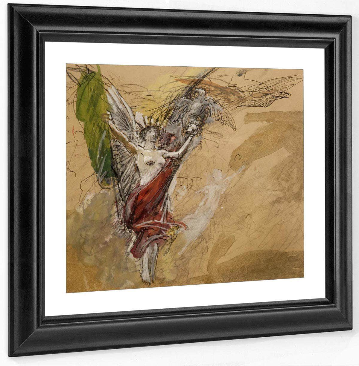 Etude De Figures Volantes 01 By Luc Olivier Merson Fine Art Print