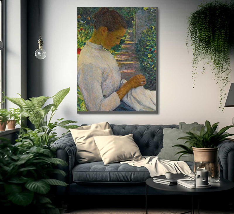 Eugenie In The Garden By Lilla Cabot Perry Fine Art Print