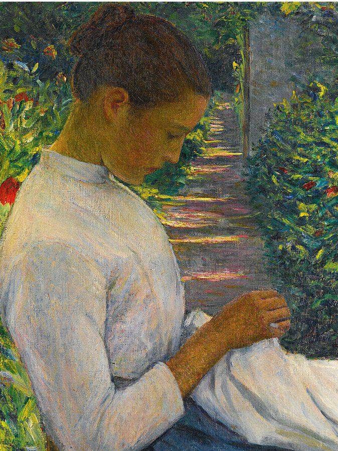 Eugenie In The Garden By Lilla Cabot Perry Fine Art Print