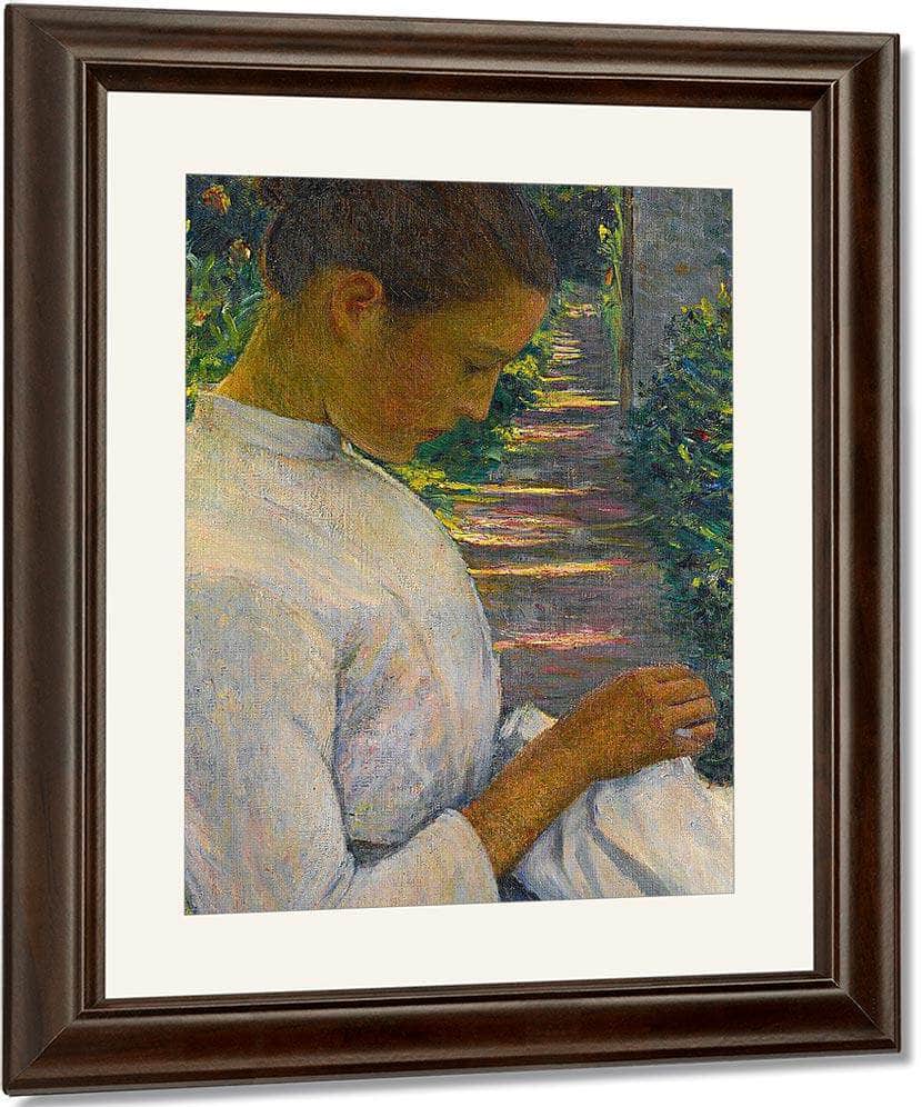 Eugenie In The Garden By Lilla Cabot Perry Fine Art Print
