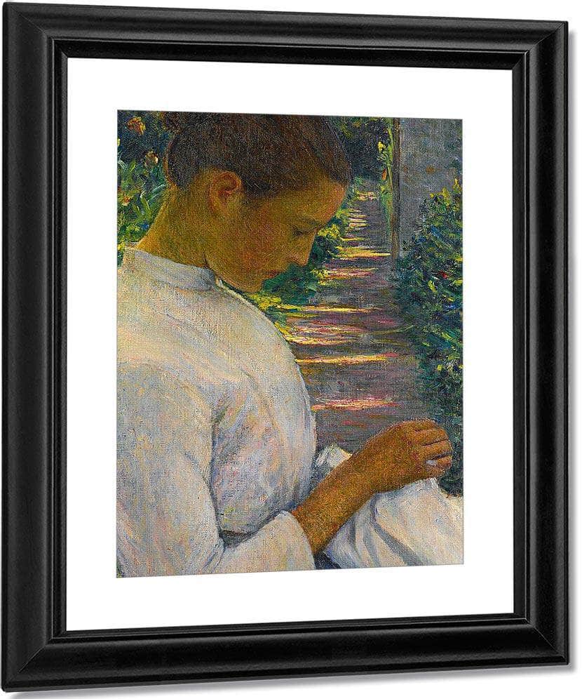 Eugenie In The Garden By Lilla Cabot Perry Fine Art Print