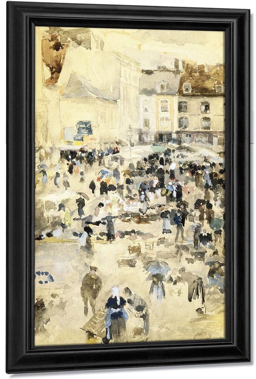 European Street Scene By Maurice Brazil Prendergast Fine Art Print