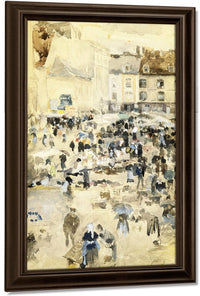 European Street Scene By Maurice Brazil Prendergast Fine Art Print