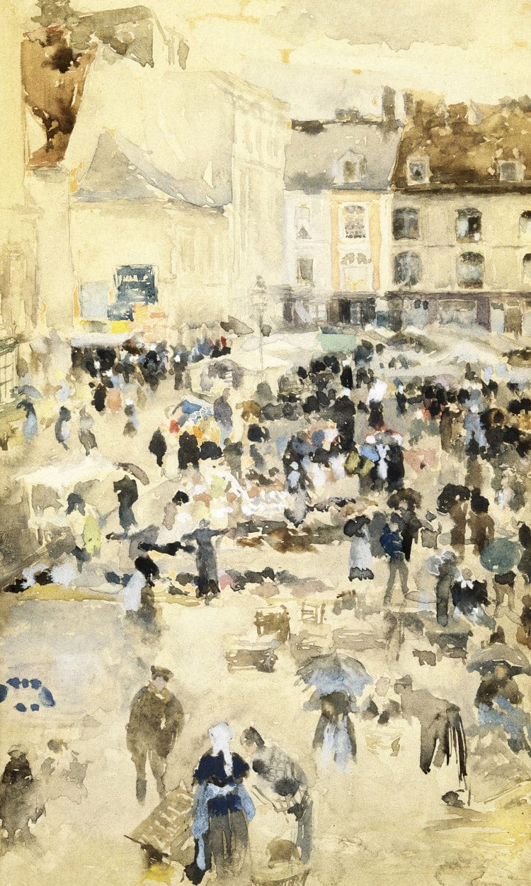 European Street Scene By Maurice Brazil Prendergast Fine Art Print