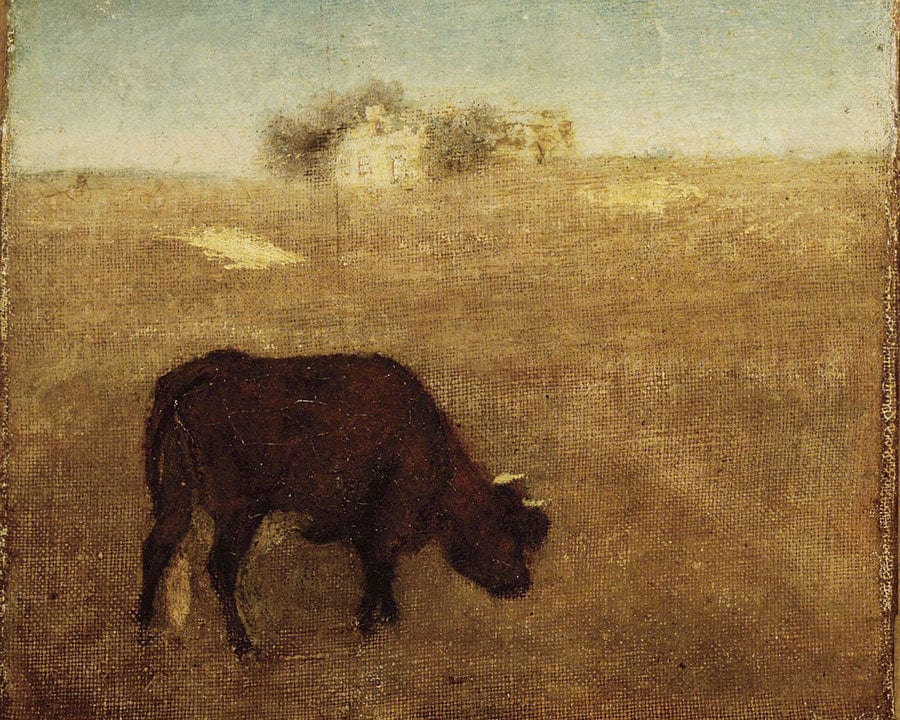 Evening Glow, The Old Red Cow By Albert Pinkham Ryder Fine Art Print