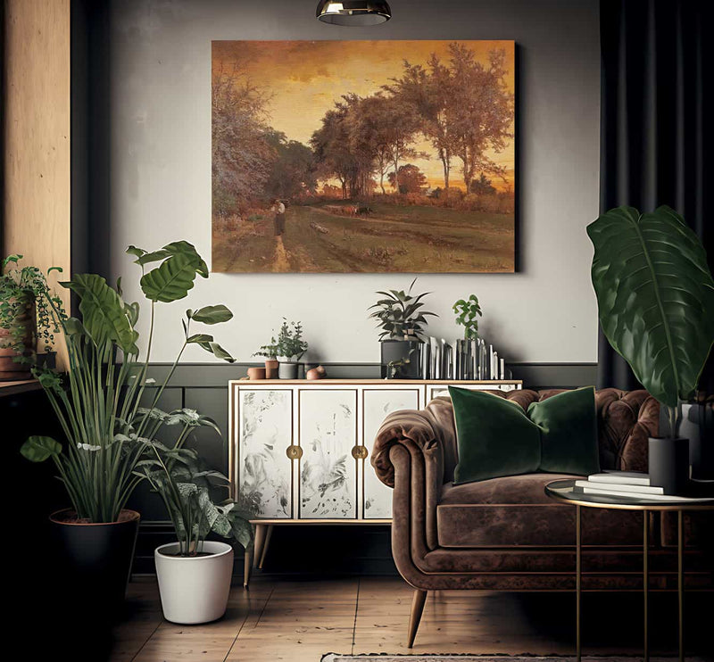 Evening Landscape By George Inness Fine Art Print