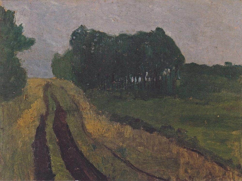 Evening Landscape With Pines By Paula Modersohn Becker Fine Art Print
