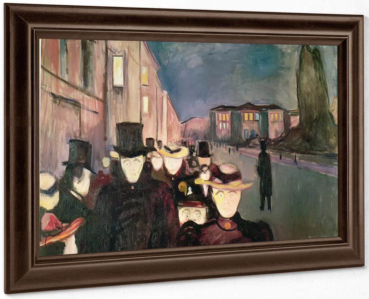 Evening On Karl Johan 1892 By Edvard Munch Fine Art Print