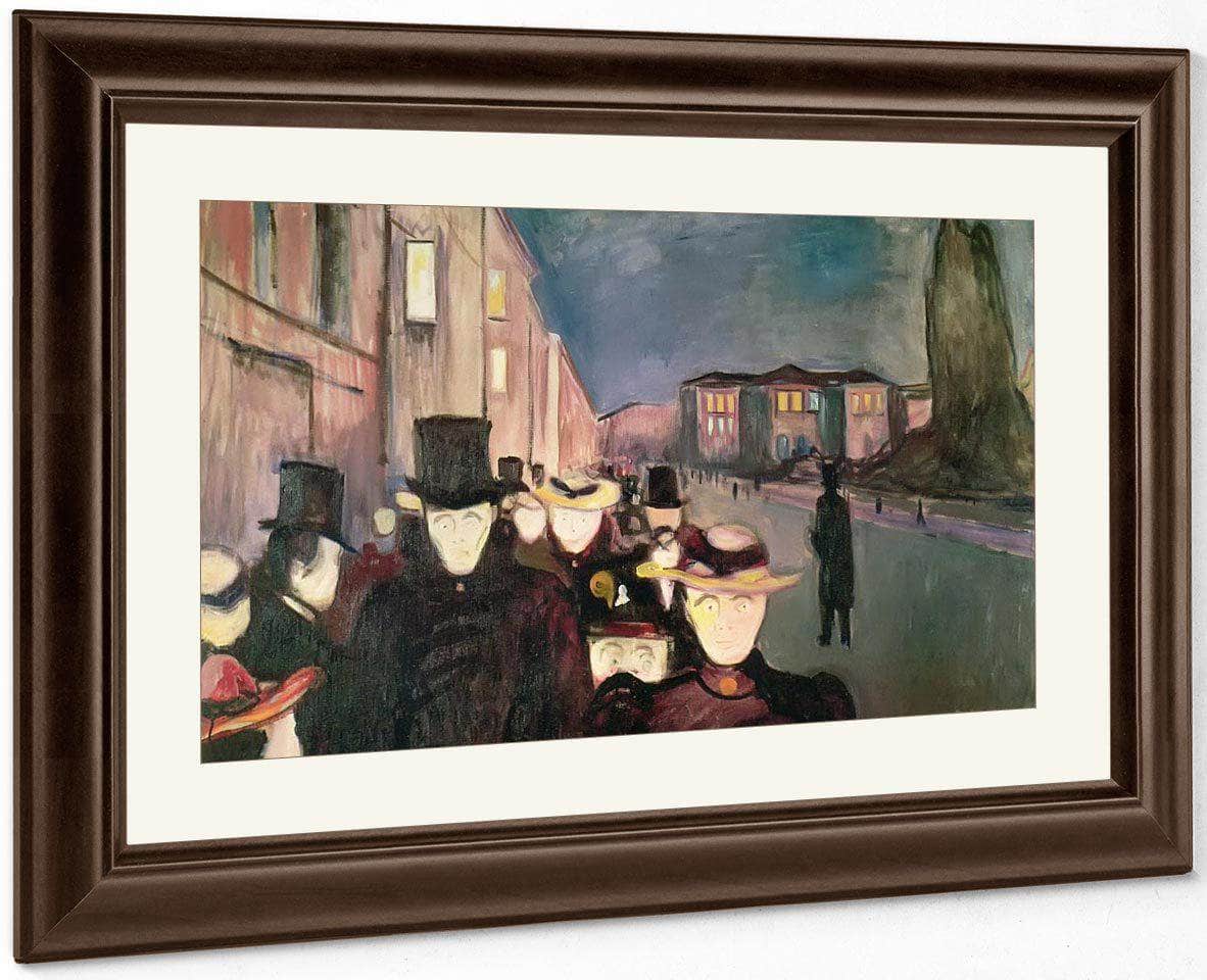 Evening On Karl Johan 1892 By Edvard Munch Fine Art Print