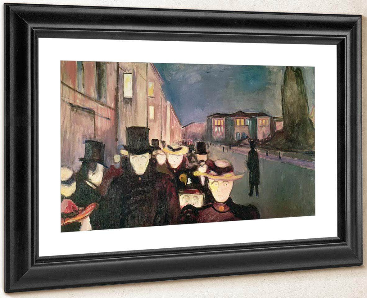 Evening On Karl Johan 1892 By Edvard Munch Fine Art Print