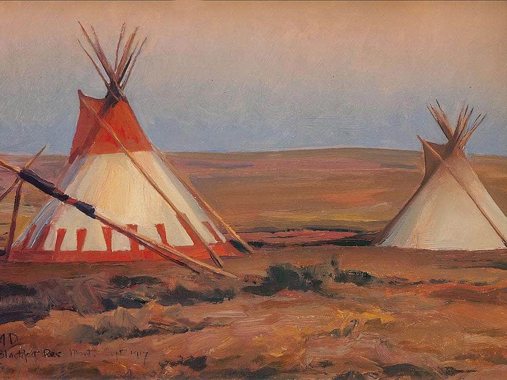 Evening On The Blackfeet Reservation By Maynard Dixon Fine Art Print