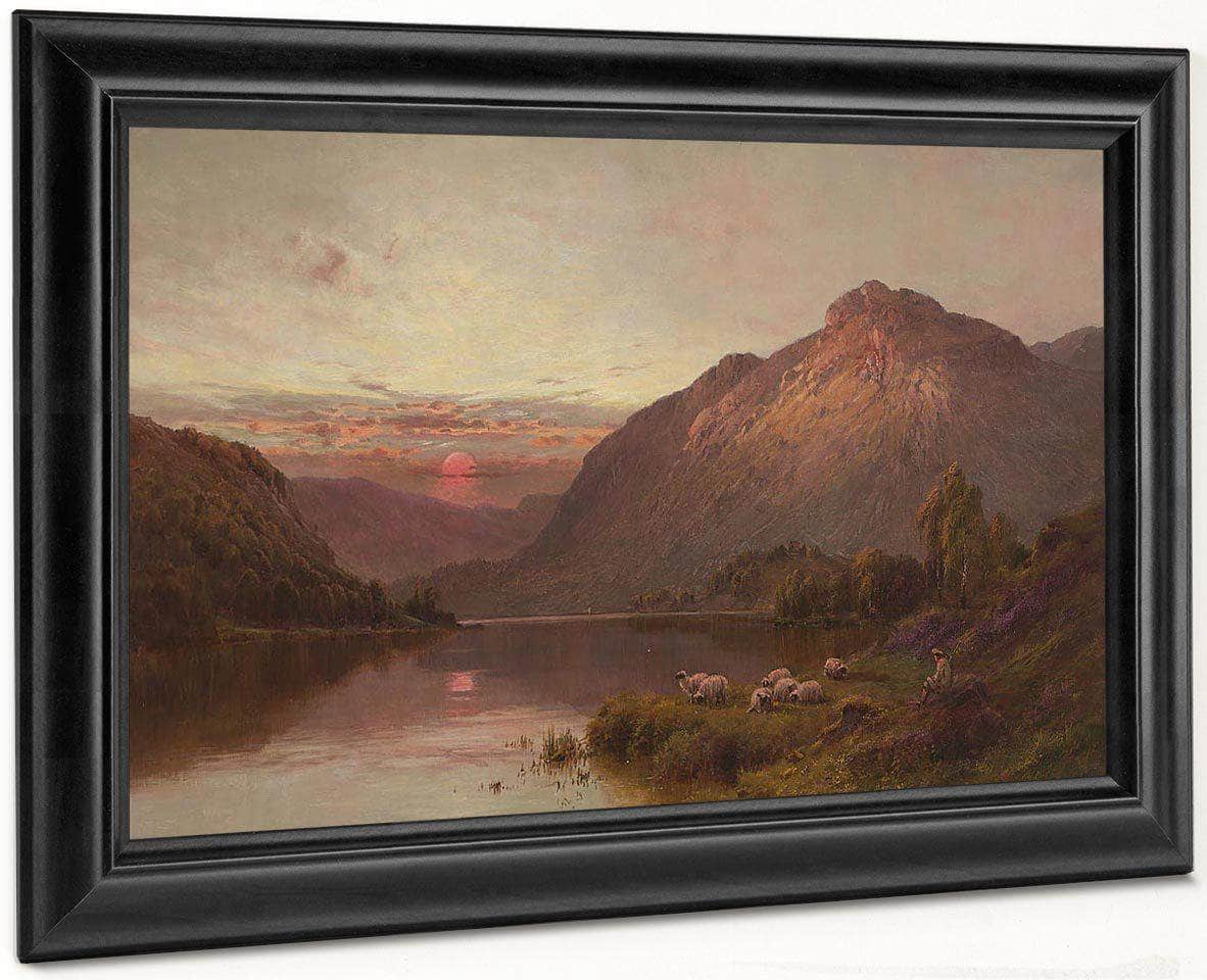 Evening Repose In The Highlands By Alfred De Breanski Fine Art Print
