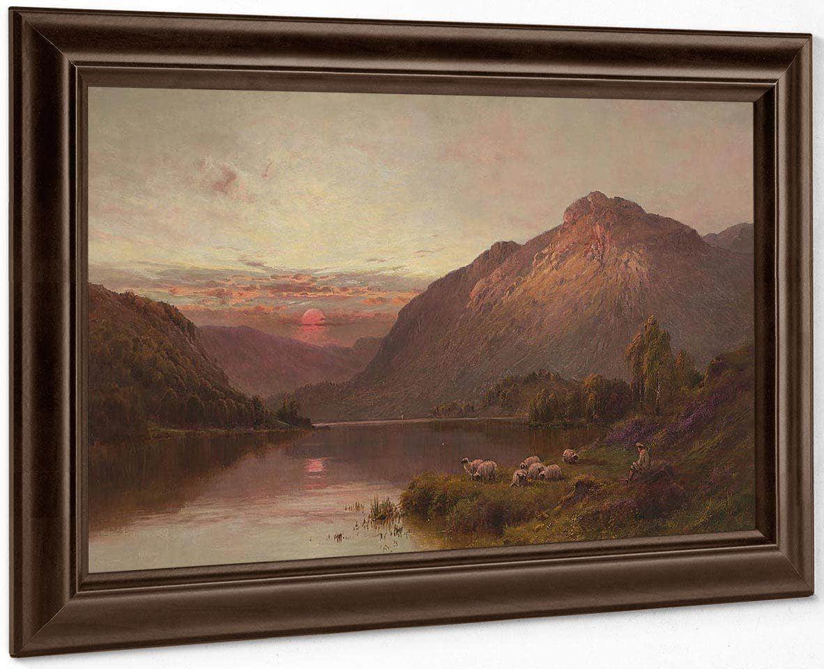Evening Repose In The Highlands By Alfred De Breanski Fine Art Print